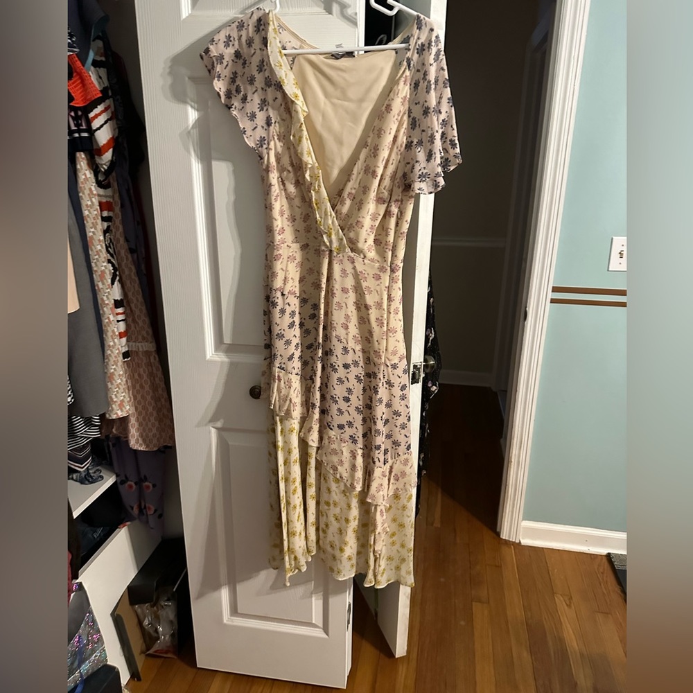 Joie Floral handkerchief dress